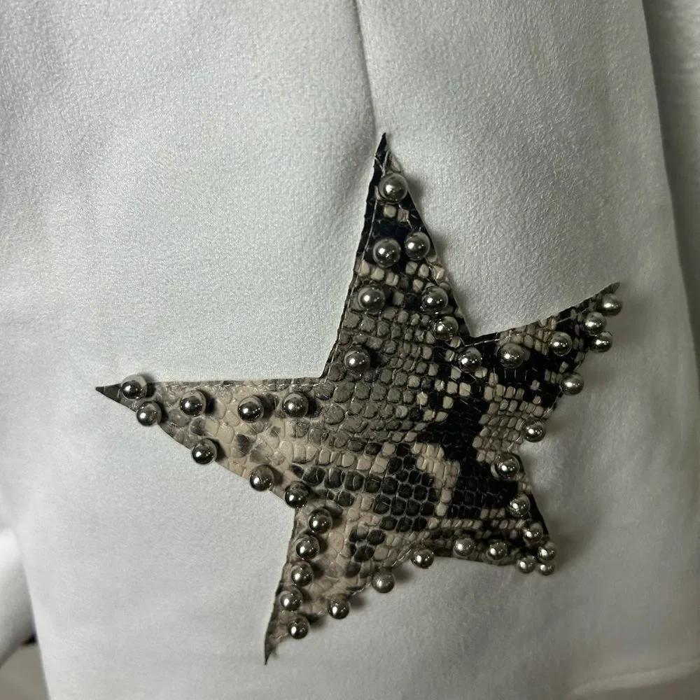 NWT Saints and Hearts White Suede like Shorts with Stars Size LG